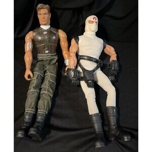 GI Joe Lot Of 2 Action Figures - 12” Max Steel Mega Flex & Storm Shadow